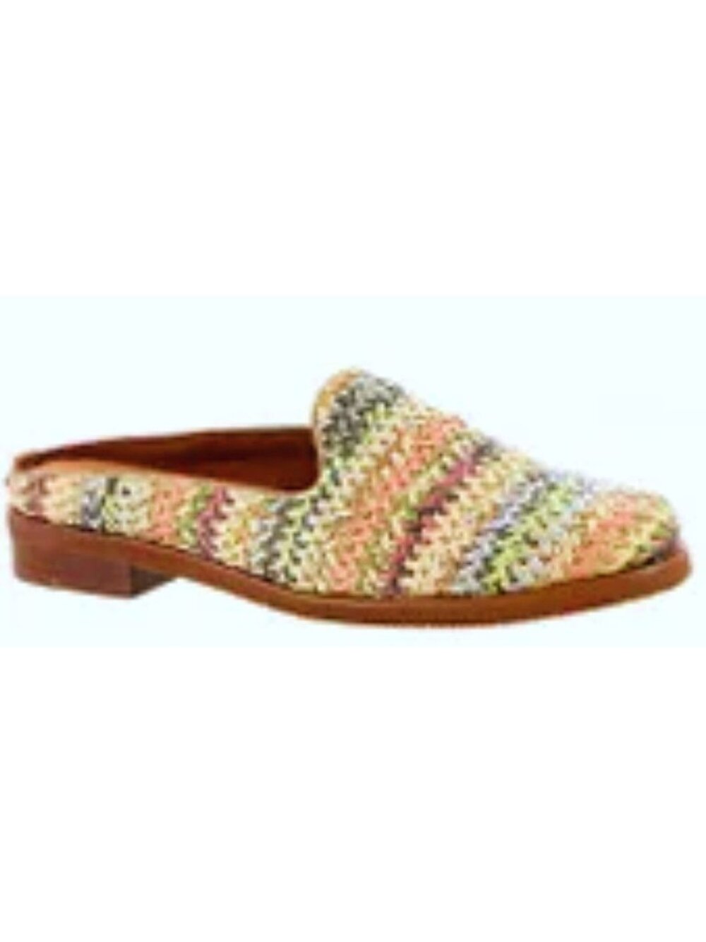 Walking Cradles Wren Multicolored Woven Raffia Slide Mule Slippers Size 13N